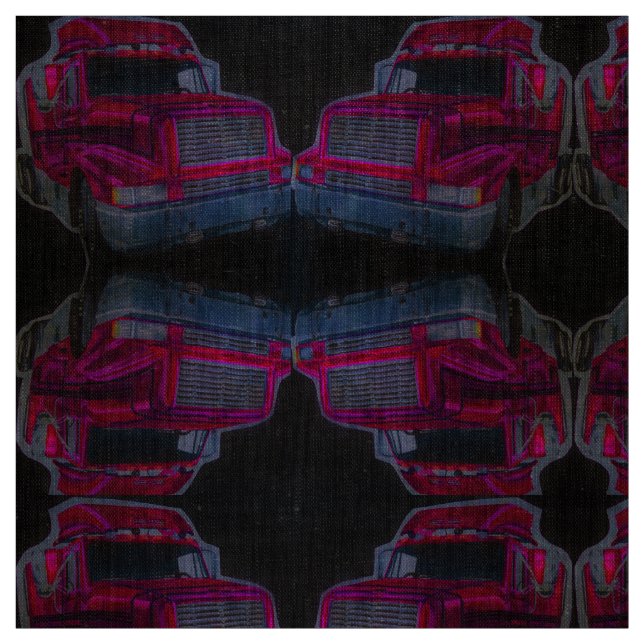 Big_Rig Semi_truck Auto Truck 18 wheeler OTR Fabric (Swatch)