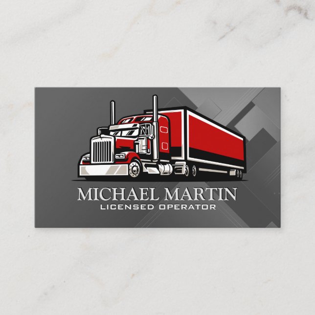 Big Rig Truck | Licensed Operator  Business Card (Front)