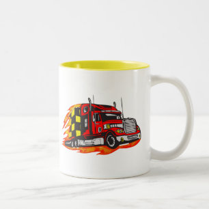 Big Rig Truck Two-Tone Coffee Mug