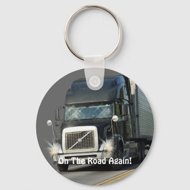 Big Rig Trucker's Lorry Design for Truck-lovers Key Ring (Front)