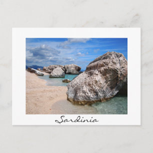 Big rocks at Cala Mariolu beach in Sardinia Postcard