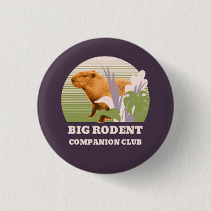 Big Rodent Companion Club Capybara 3 Cm Round Badge