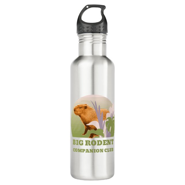 Big Rodent Companion Club Capybara 710 Ml Water Bottle (Front)