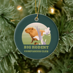 Big Rodent Companion Club Capybara Ceramic Ornament