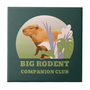 Big Rodent Companion Club Capybara Ceramic Tile