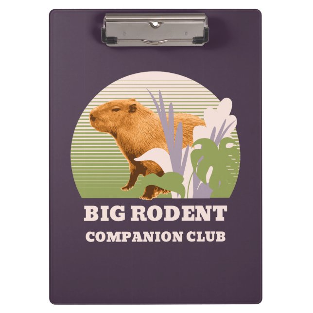 Big Rodent Companion Club Capybara Clipboard (Front)