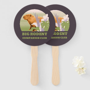 Big Rodent Companion Club Capybara Hand Fan