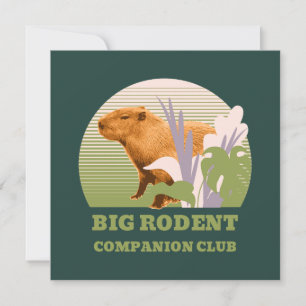 Big Rodent Companion Club Capybara Holiday Card