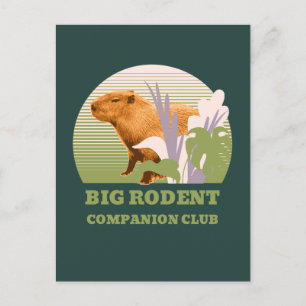 Big Rodent Companion Club Capybara Holiday Postcard