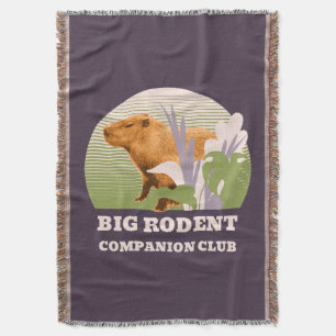 Big Rodent Companion Club Capybara Throw Blanket
