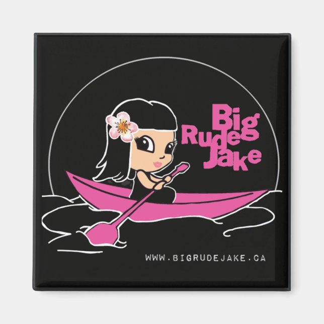 Big Rude Jake: Girl in the Pink Canoe Magnet (Front)