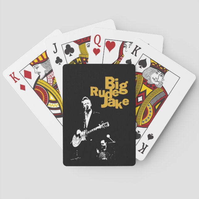 Big Rude Jake playing cards - electric guitar (Back)