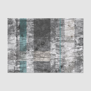 Big Rustic Plaid Birch Bark Print Tissue Paper