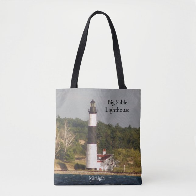 Big Sable Lighthouse all over tote bag (Front)
