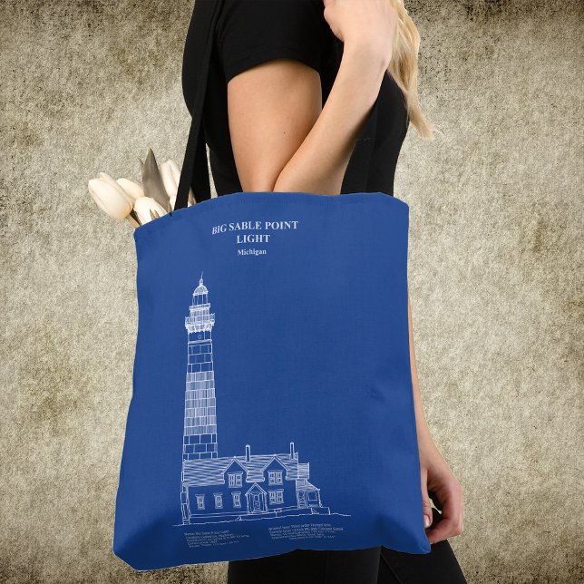 Big Sable Point Lighthouse - Michigan – AD Tote Bag (Big Sable Point Lighthouse - Michigan – AD. Tote Bag)