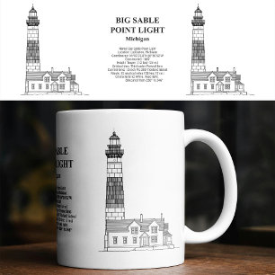 Big Sable Point Lighthouse - Michigan - BD Coffee Mug