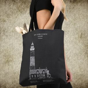 Big Sable Point Lighthouse - Michigan – PD Tote Bag