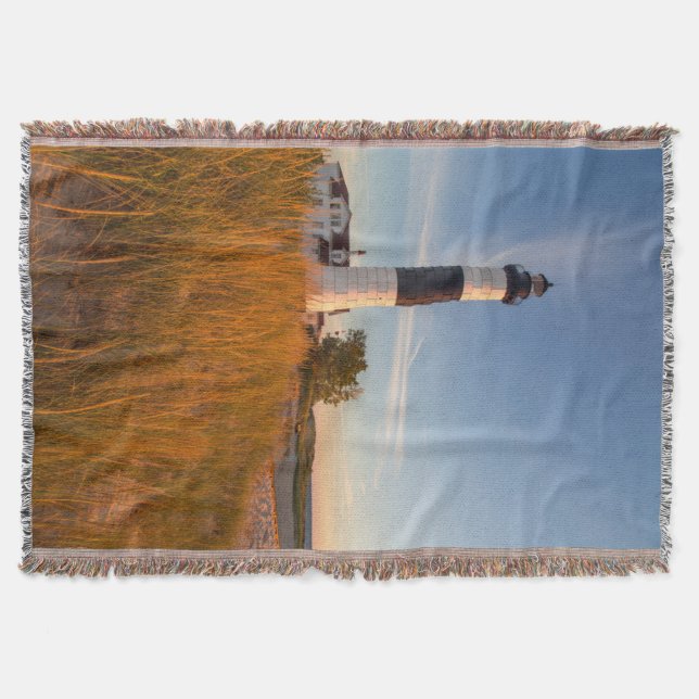 Big Sable Point Lighthouse On Lake Michigan 3 Throw Blanket (Front)