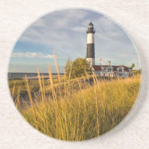 Big Sable Point Lighthouse On Lake Michigan Coaster