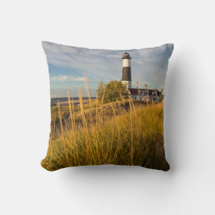 Big Sable Point Lighthouse On Lake Michigan Cushion