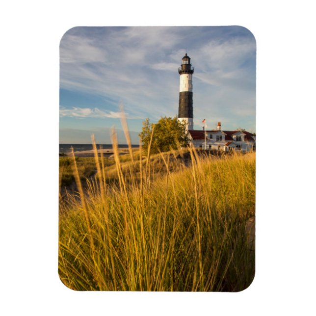 Big Sable Point Lighthouse On Lake Michigan Magnet (Vertical)