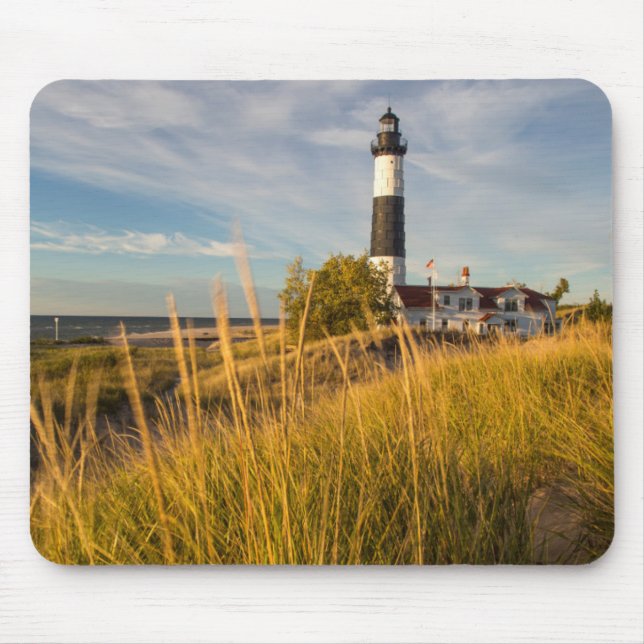 Big Sable Point Lighthouse On Lake Michigan Mouse Pad (Front)