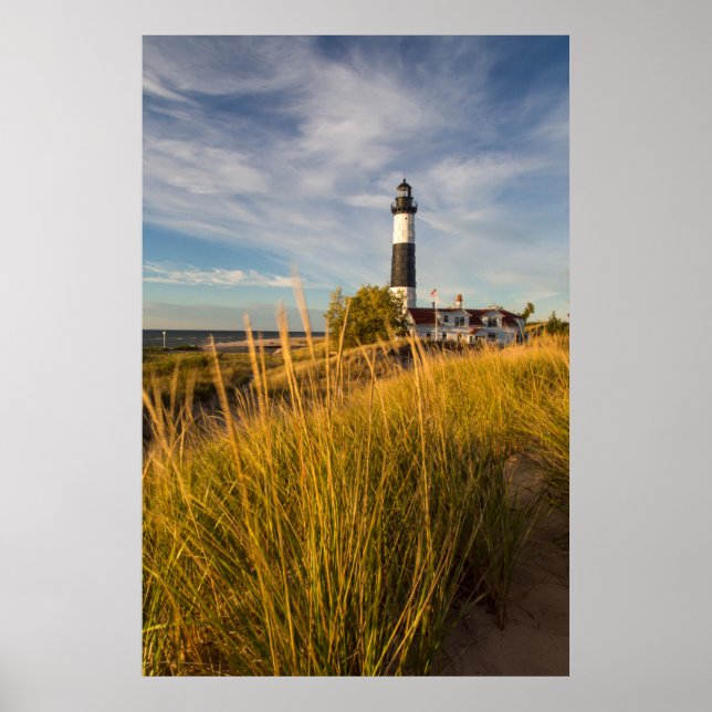 Big Sable Point Lighthouse On Lake Michigan Poster (Front)