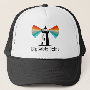 Big Sable Point Lighthouse Rainbow Trucker Hat