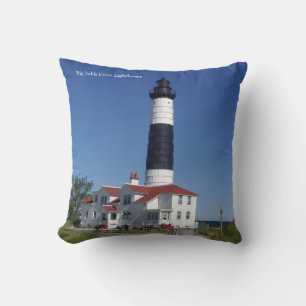 Big Sable Point Lighthouse square pillow