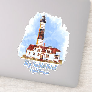 Big Sable Point Lighthouse Watercolor - Michigan