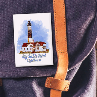 Big Sable Point Lighthouse Watercolor - Michigan