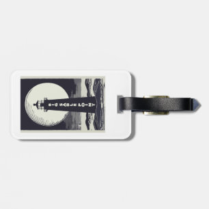 Big Sable Point Michigan Lighthouse Moon Luggage Tag