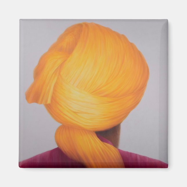 Big Saffron Turban Magnet (Front)