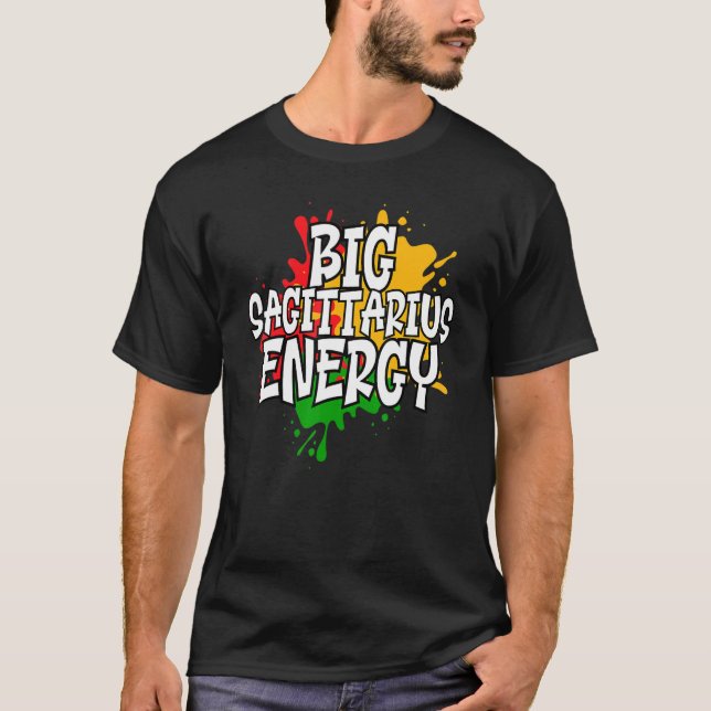 Big Sagittarius Zodiac Energy T-Shirt (Front)