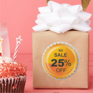 Big Sale 25 percent price off Discount sticker