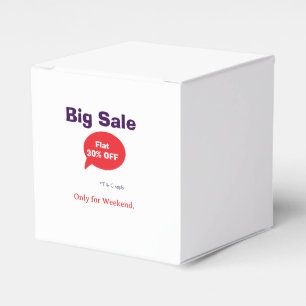 Big sale discount offer weekend company shop T&C Favour Box