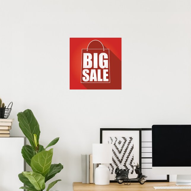 Big Sale Red Retail Bag Design Poster (Creator Uploaded)
