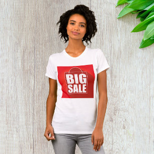 Big Sale Red Retail Bag Design T-Shirt