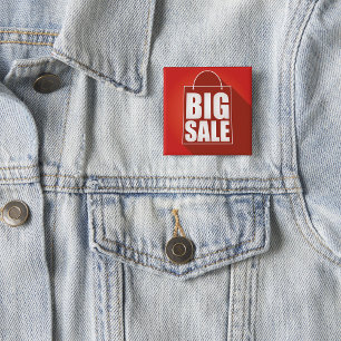 Big Sale Red Sign 15 Cm Square Badge