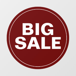 Big Sale Window Cling