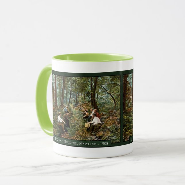 Big Savage Mountain Vintage Coffee Mug (Front Left)