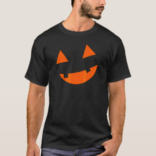 Big Scary Orange Smiling Pumpkin Face Halloween De T-Shirt