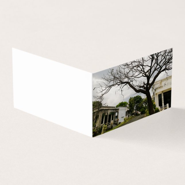 Big Scary Tree Cemetery Folded Business Card (Outside)