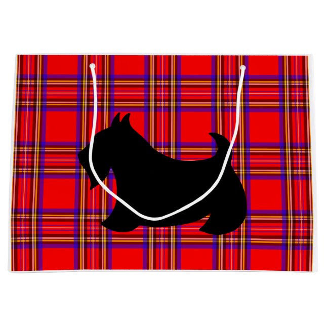 Big Scottish Terrier Christmas Gift Bag (Front)