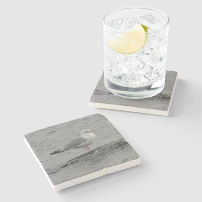 Big seagull stone coaster (Side)