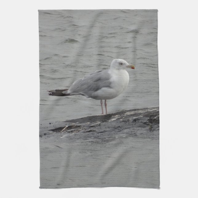 Big seagull tea towel (Vertical)