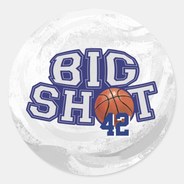 Big Shot Basketball Classic Round Sticker (Front)