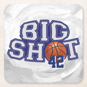 Big Shot Basketball Square Paper Coaster