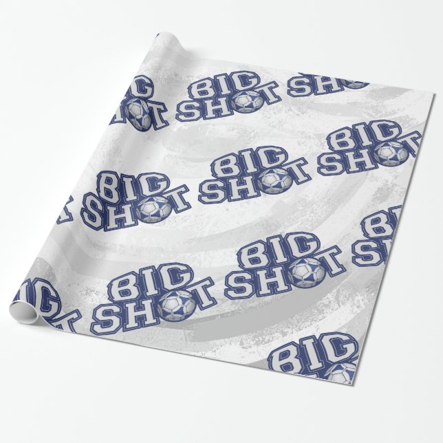 Big Shot Soccerball Wrapping Paper (Unrolled)
