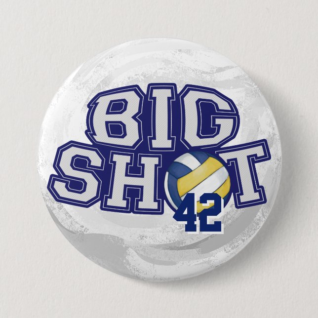 Big Shot Volleyball 7.5 Cm Round Badge (Front)